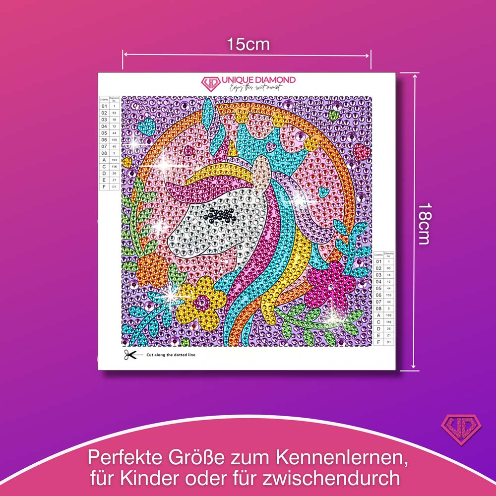 5D Diamond Painting Einhorn-Königin Celestina mit Strasssteinchen, Unique-Diamond