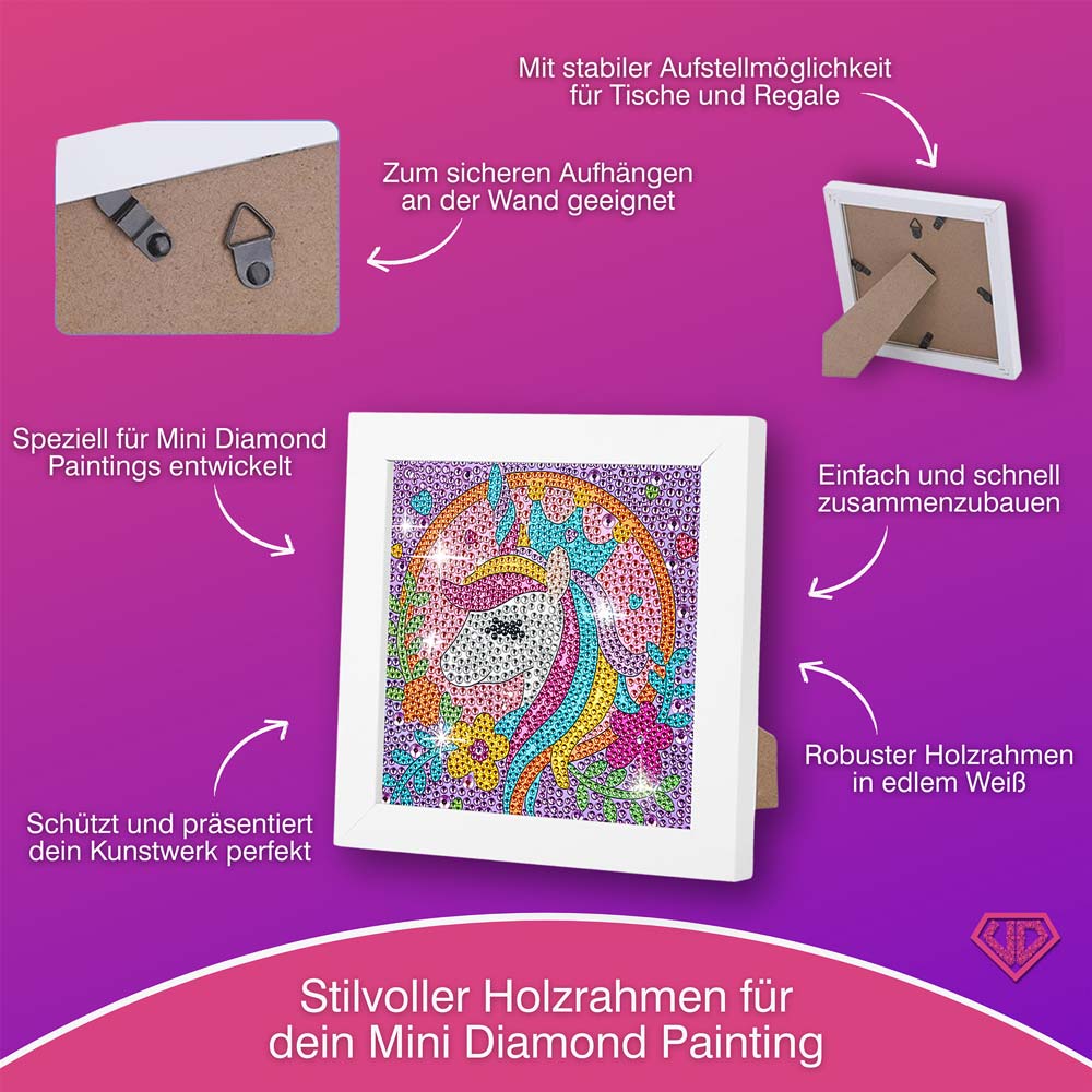 5D Diamond Painting Einhorn-Königin Celestina mit Strasssteinchen, Unique-Diamond