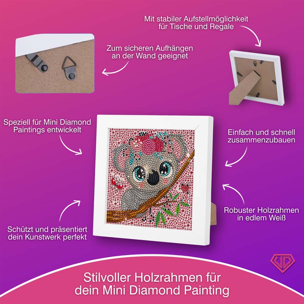 5D Diamond Painting Koala-Mädchen Kiki mit Strasssteinchen, Unique-Diamond