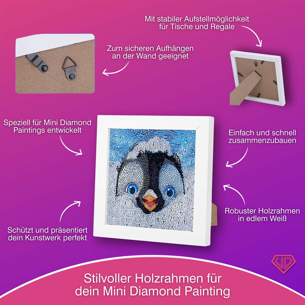 5D Diamond Painting Pico der Pinguin mit Strasssteinchen, Unique-Diamond