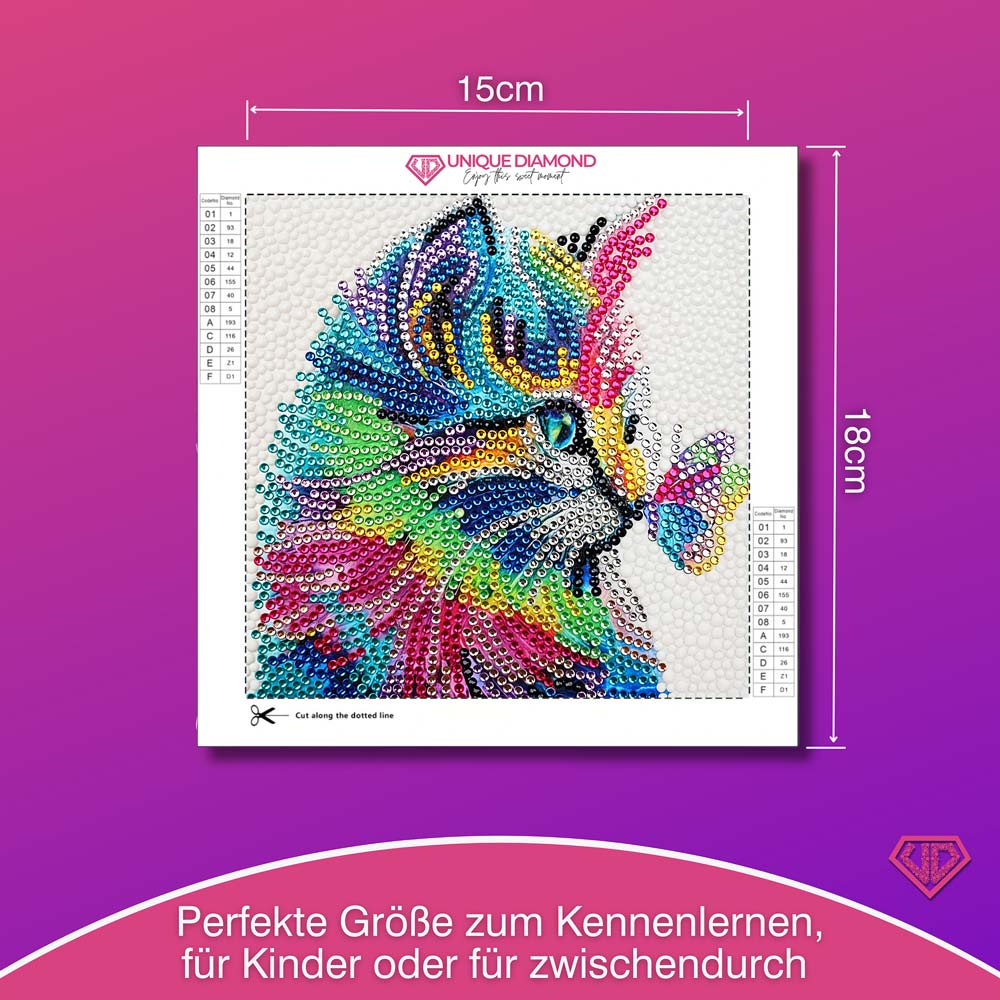 5D Diamond Painting Regenbogenblick der Stille mit Strasssteine, Unique-Diamond