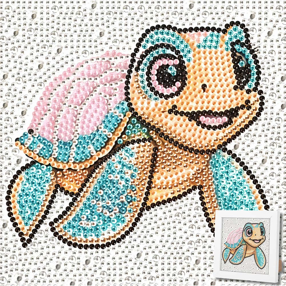 5D Diamond Painting Tilda die Meeresschildkröte mit Strasssteinchen, Unique-Diamond
