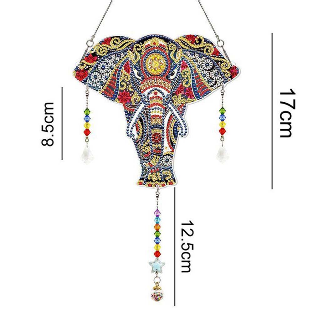 5D Diamond Painting Türanhänger Elefant, Unique-Diamond