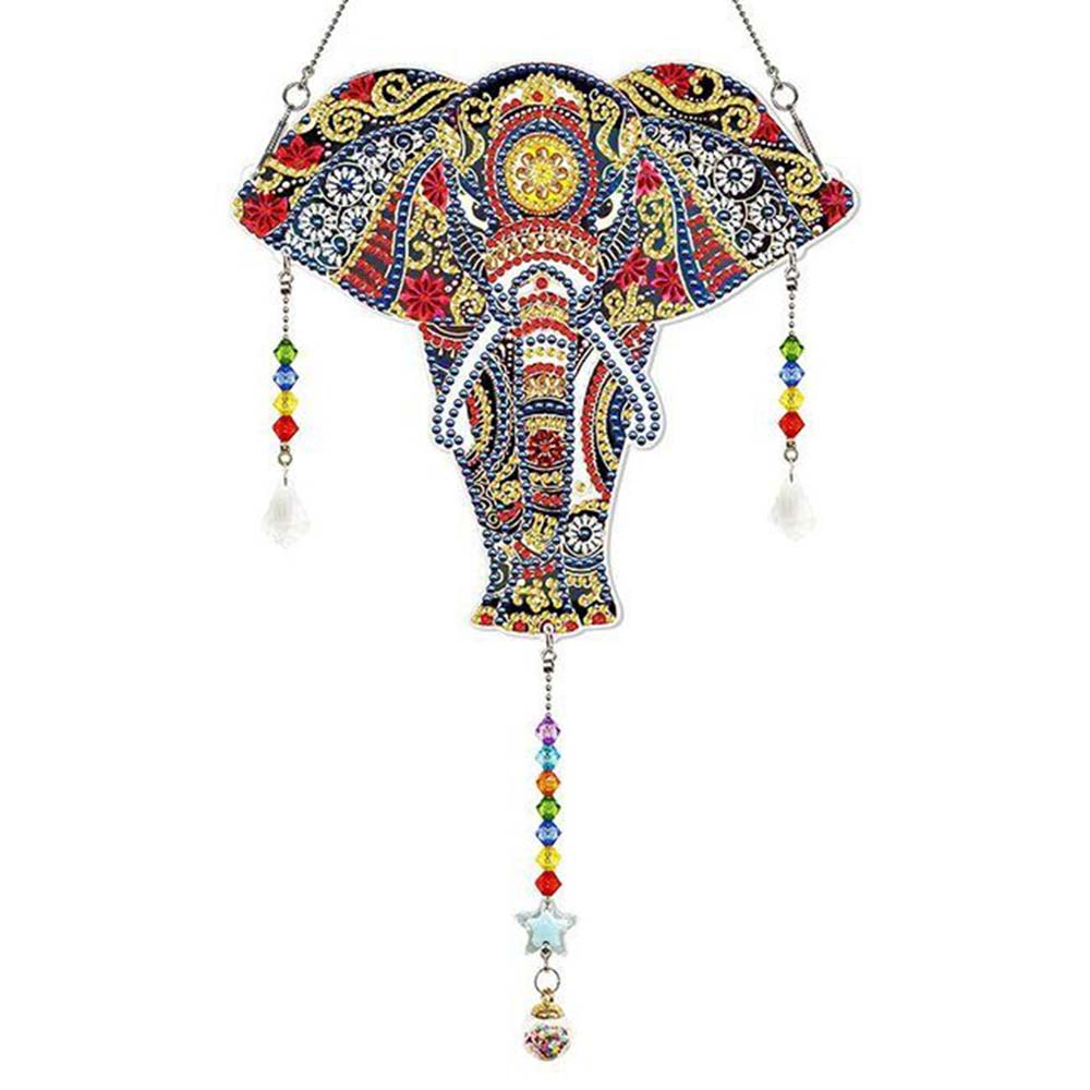 5D Diamond Painting Türanhänger Elefant, Unique-Diamond