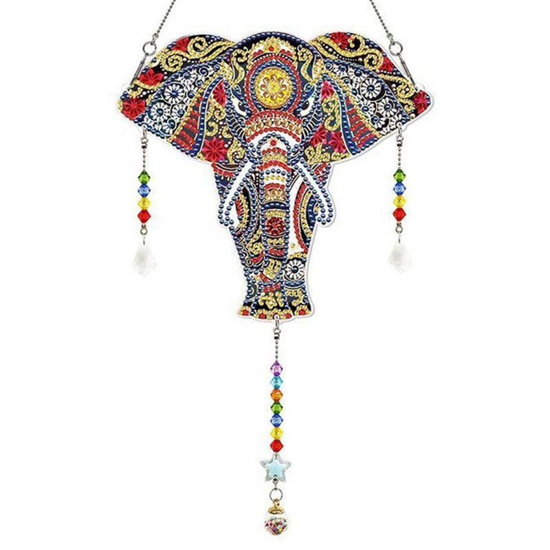 5D Diamond Painting Türanhänger Elefant, Unique-Diamond