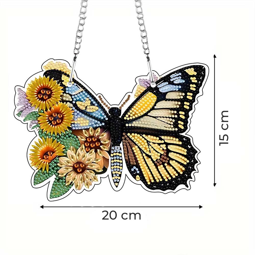5D Diamond Painting Türanhänger Schmetterling, Unique-Diamond
