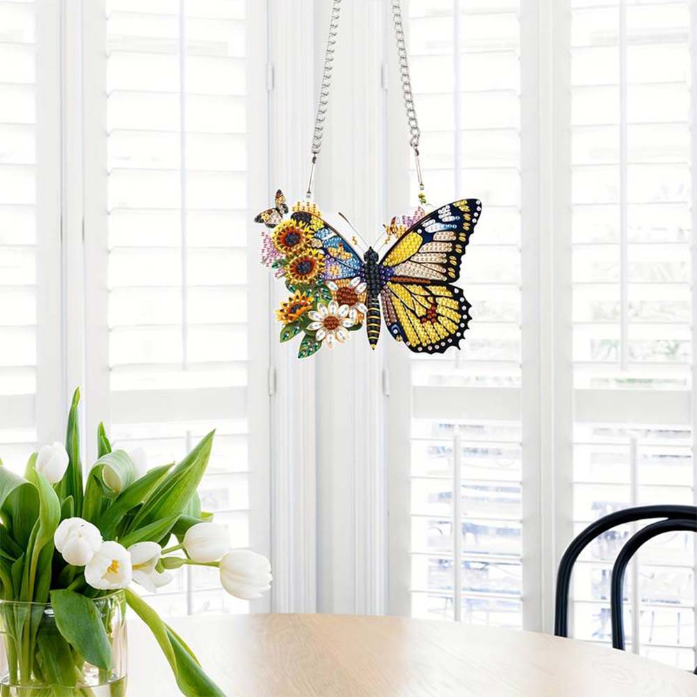 5D Diamond Painting Türanhänger Schmetterling, Unique-Diamond