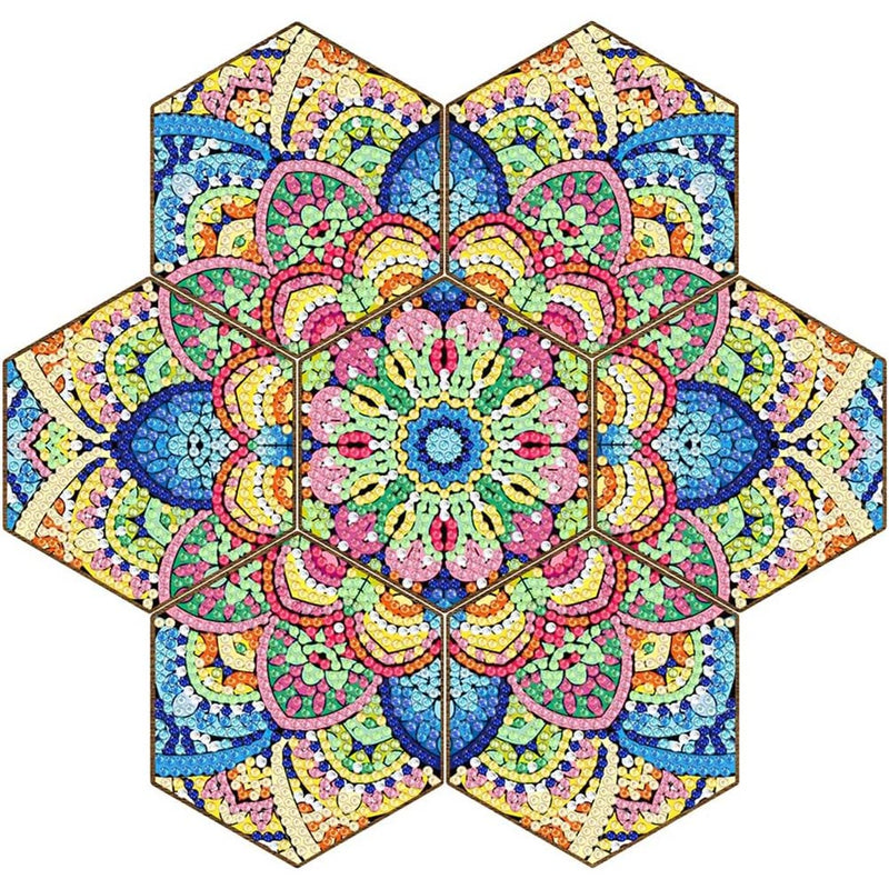 5D Diamond Painting Untersetzer Mandala, Unique-Diaomnd