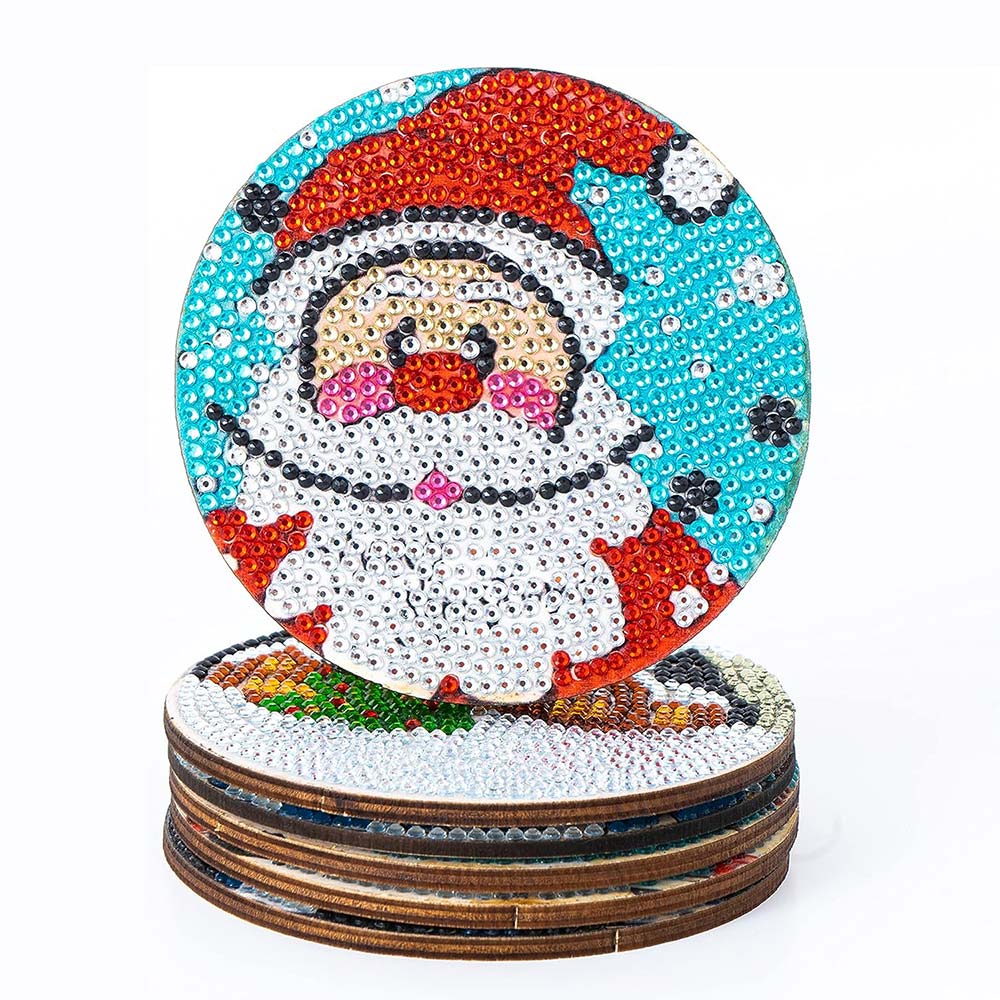 5D Diamond Painting Untersetzer Weihnachten, Unique-Diamond