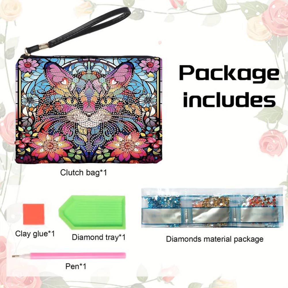 Diamond Painting Handgelenktasche Katze, Unique-Diamond