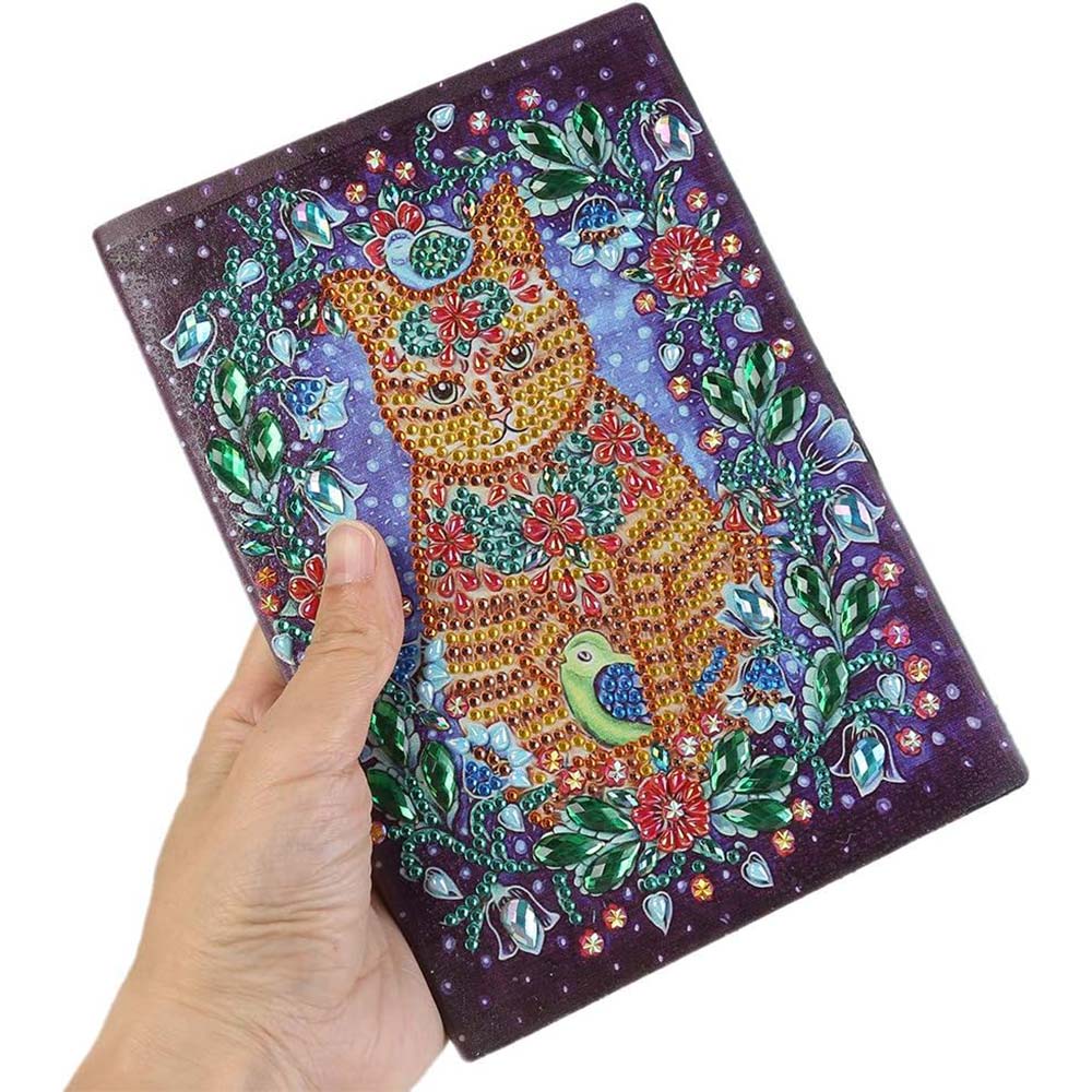 Diamond Painting Notizbuch Katze, Unique-Diamond