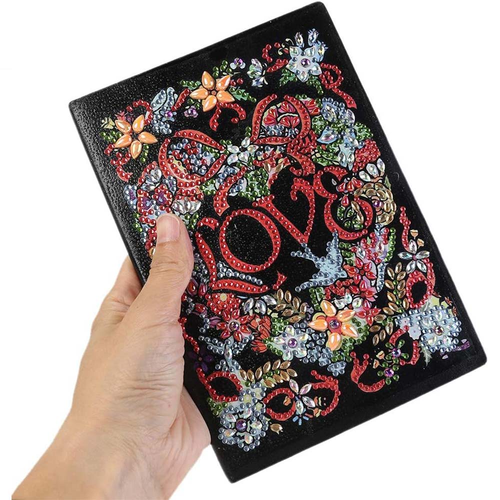 Diamond Painting Notizbuch Love, Unique-Diamond