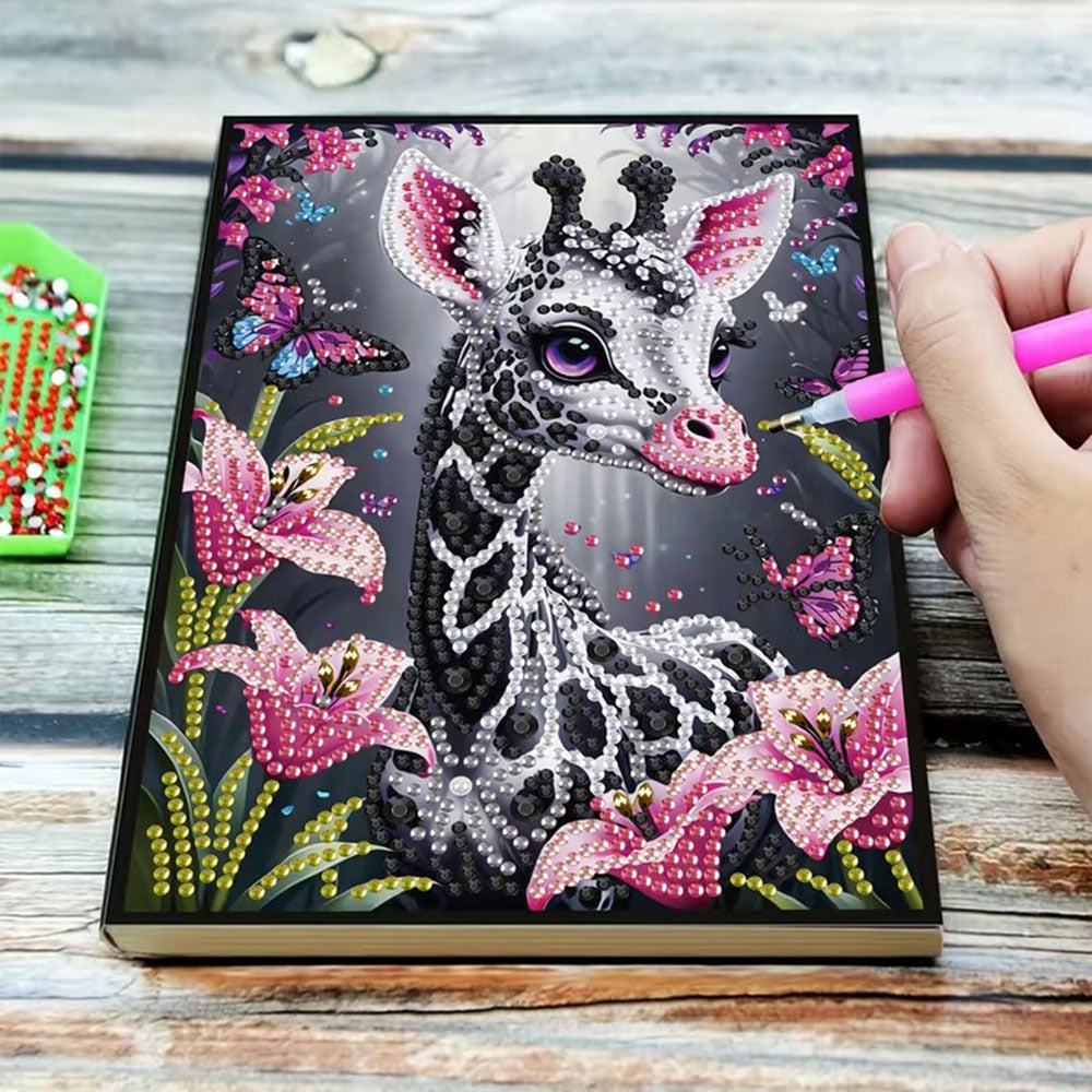 Diamond Painting Notizbuch – Giraffenzauber