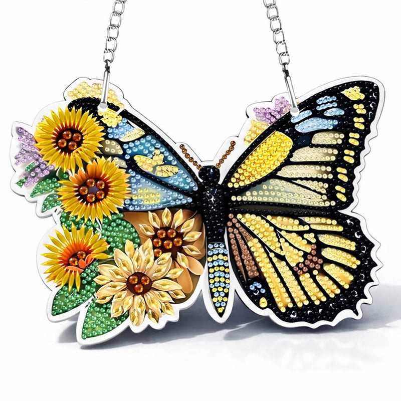 5D Diamond Painting Türanhänger Schmetterling, Unique-Diamond
