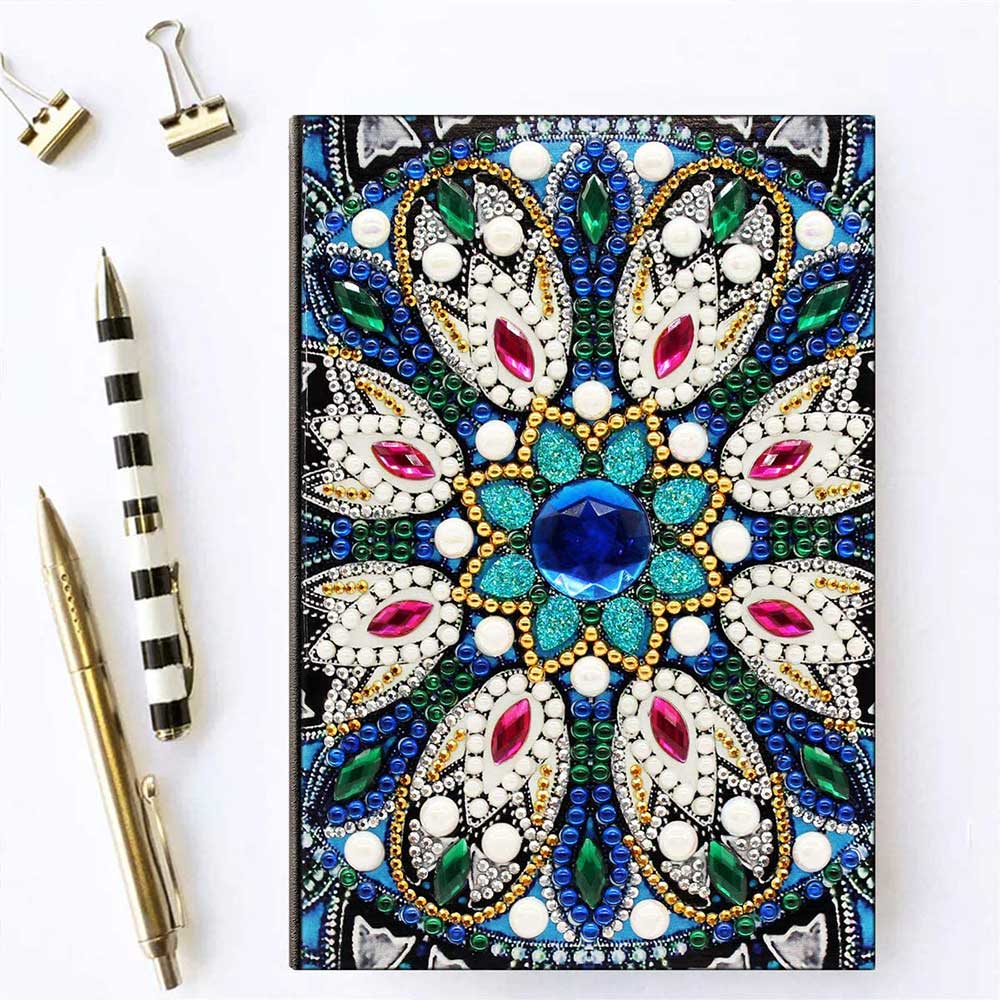 Diamond Painting Notizbuch Blume, Unique-Diamond