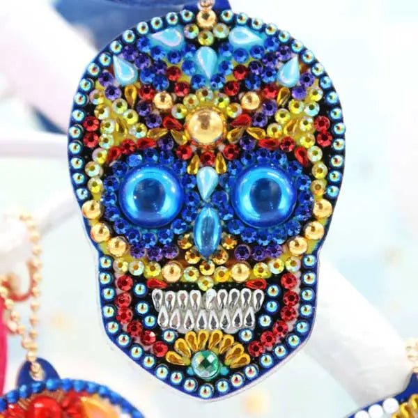 Diamond Painting Anhänger Totenkopf 4st Set - Unique-Diamond