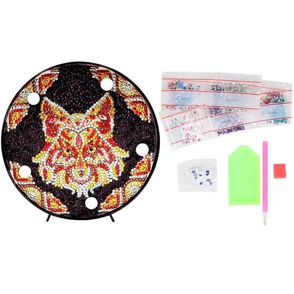 Diamond Painting LED Lampe Mandala Fuchs - Unique-Diamond