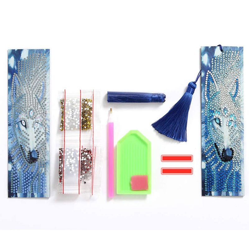 Diamond Painting Lesezeichen Wolf - Unique-Diamond