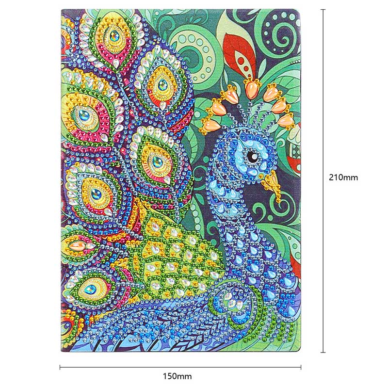 Diamond Painting Notizbuch Pfau - Unique-Diamond