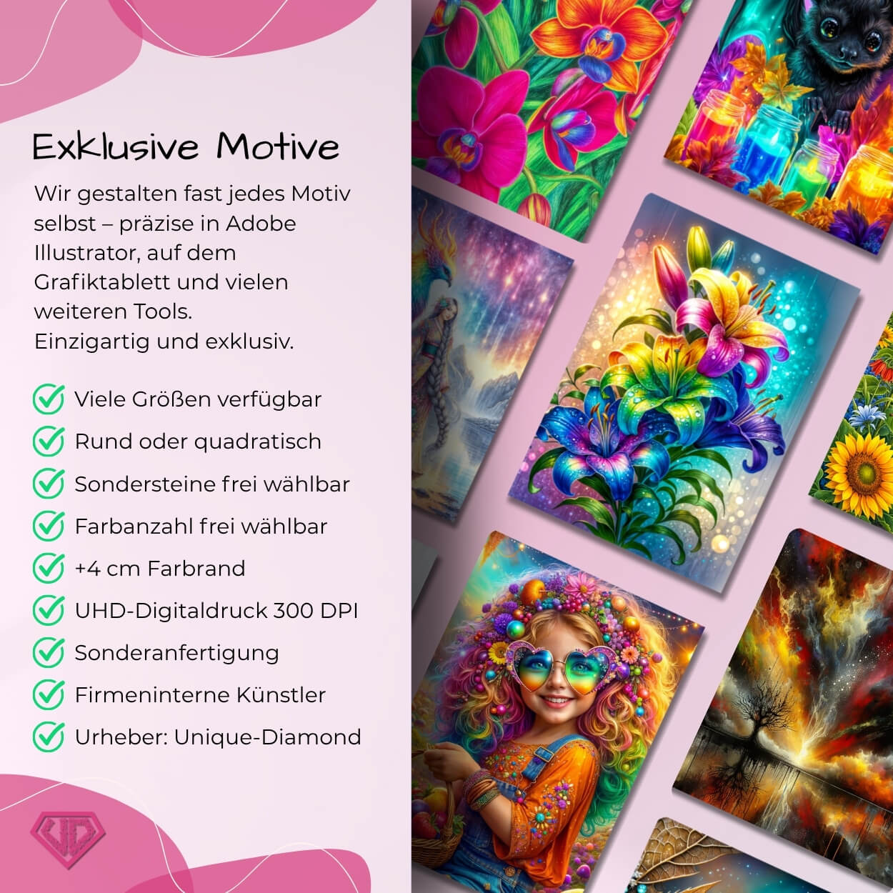 5D Diamond Painting – Blue Owl Unique-Diamond