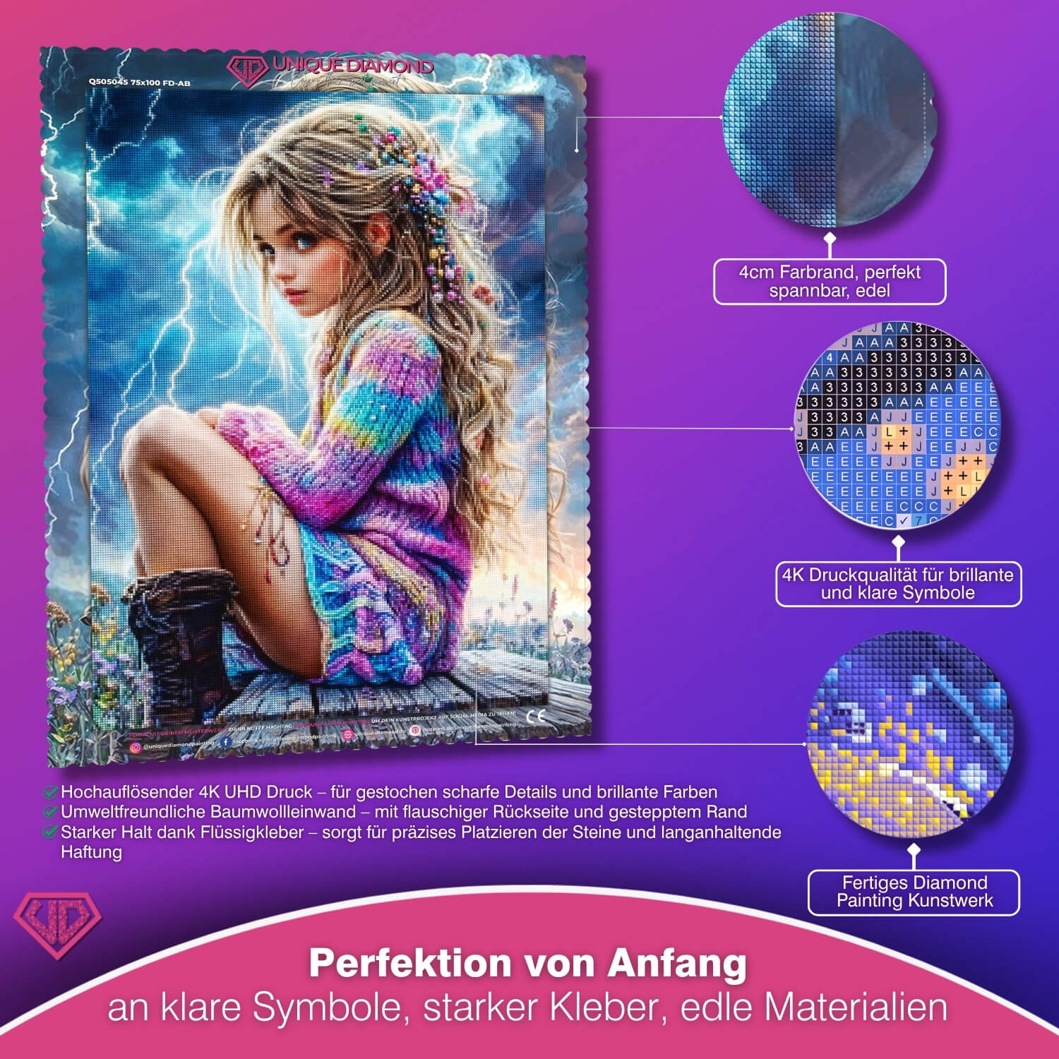 5D Diamond Painting – Finns Regenbogen-Magie Unique-Diamond