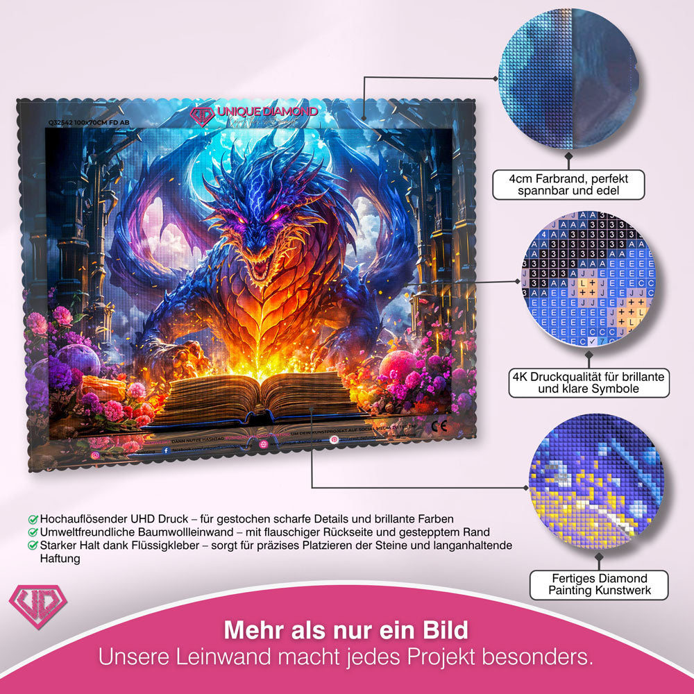 5D Diamond Painting – Drache Unique-Diamond