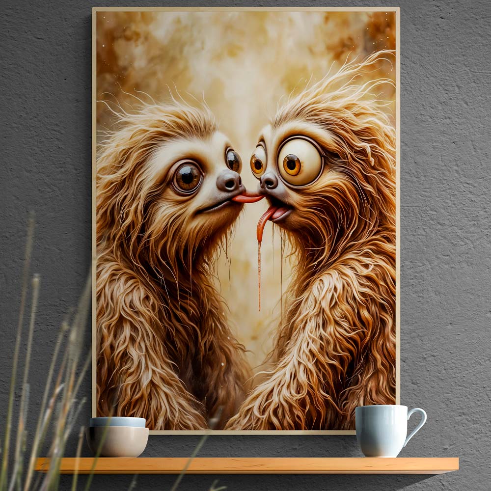 5D Diamond Painting AB-Effekt – Faultier-Knutscher Deluxe, Unique-Diamond