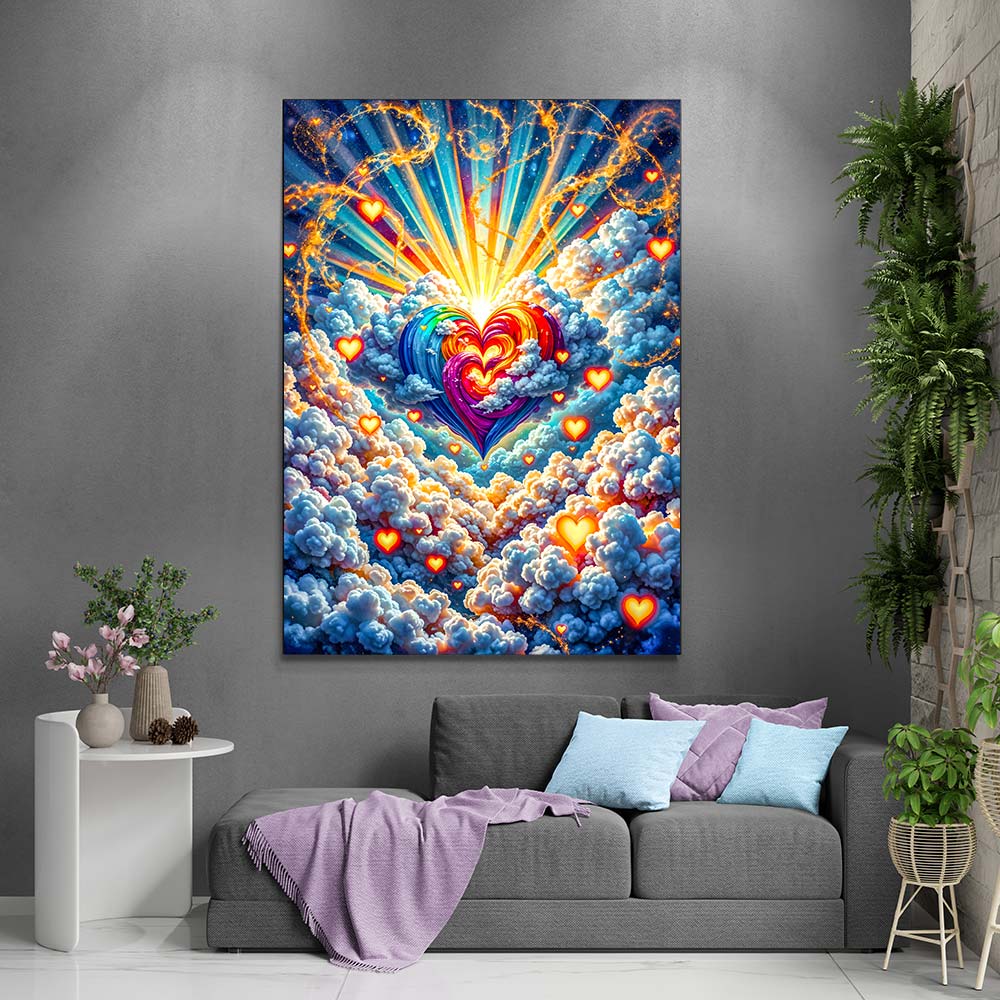 5D Diamond Painting AB Effekt – Herz der Himmelsglut, Unique-Diamond