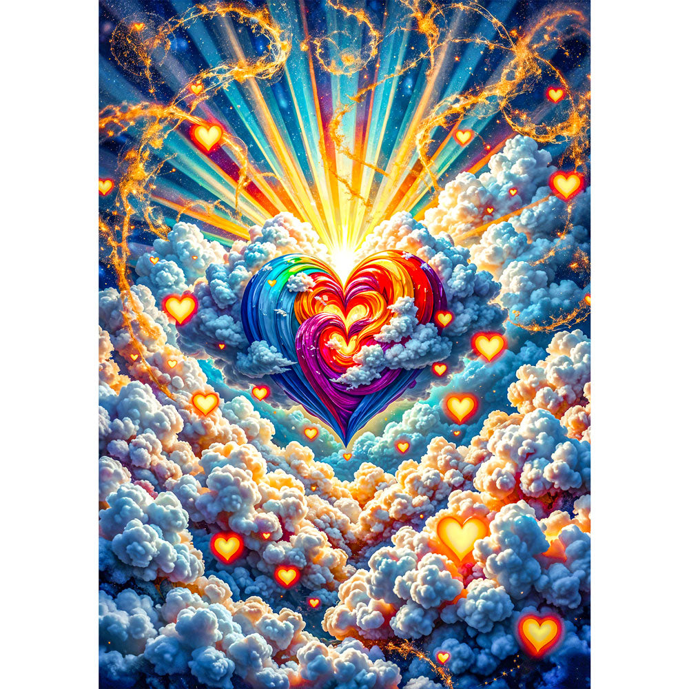 5D Diamond Painting AB Effekt – Herz der Himmelsglut, Unique-Diamond