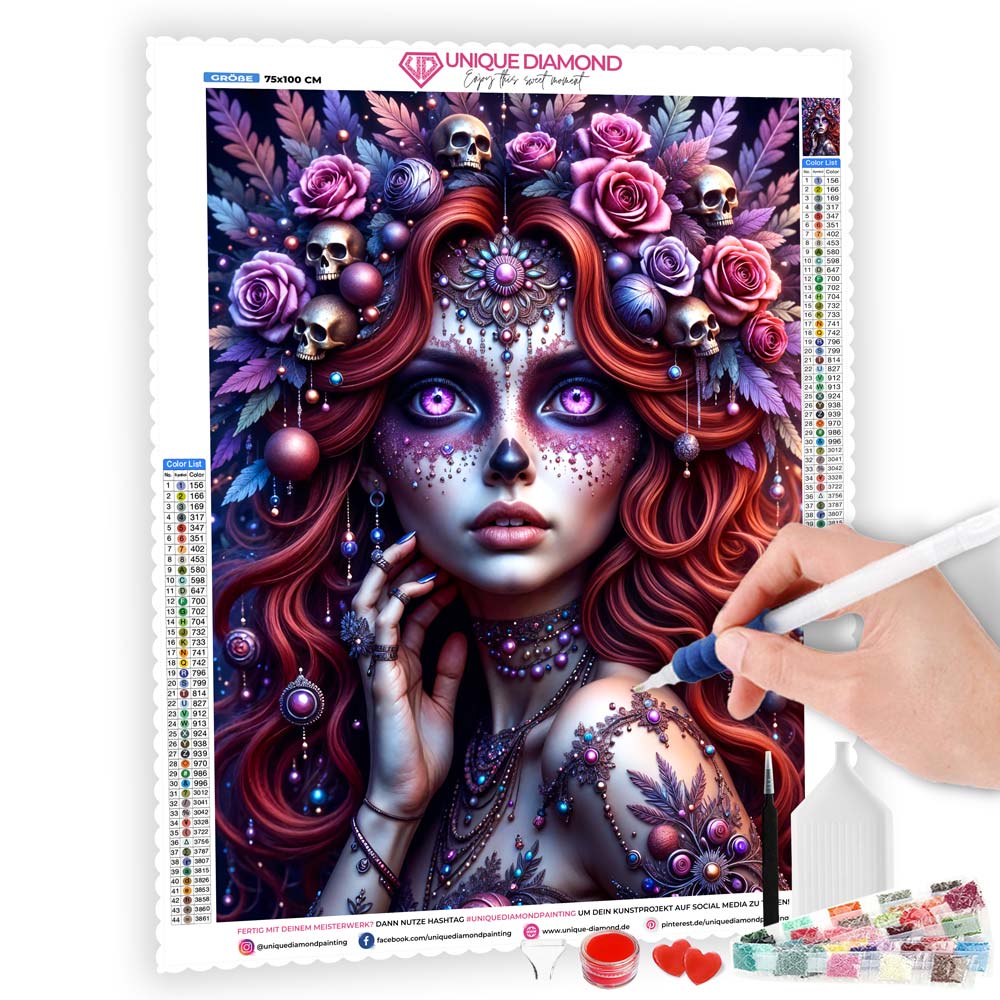 5D Diamond Painting AB Effekt – Königin der Schatten, Unique-Diamond