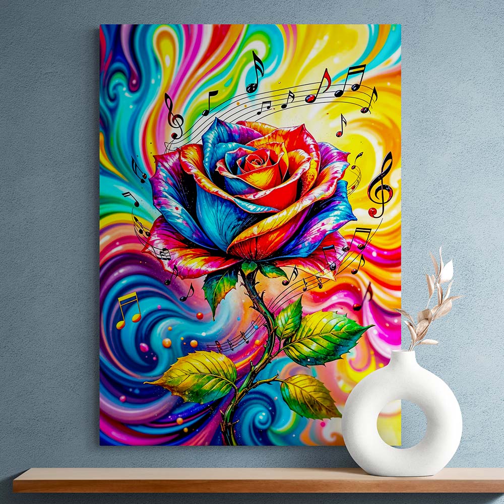 5D Diamond Painting AB Effekt – Melodische Farbblüte, Unique-Diamond