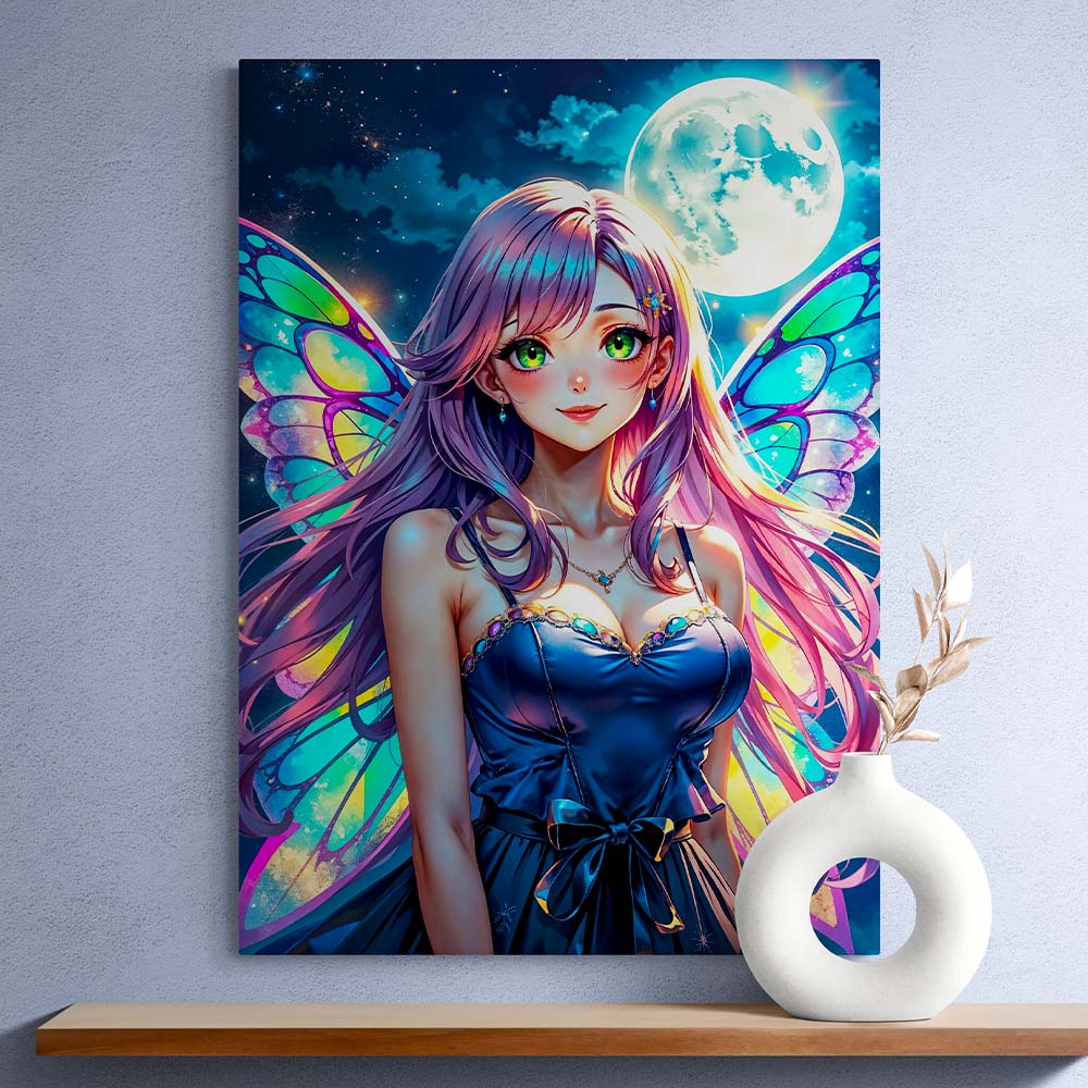 5D Diamond Painting AB Effekt – Mondlicht-Fee, Unique-Diamond