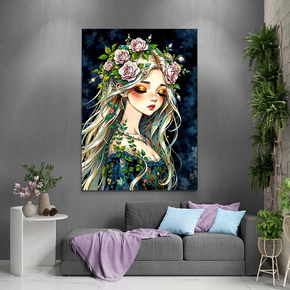 5D Diamond Painting AB Effekt – Rosengöttin Lysandra, Unique-Diamond