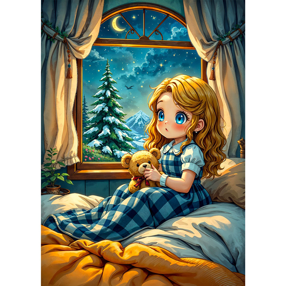 5D Diamond Painting AB Effekt – Sehnsucht nach den Sternen, Unique-Diamond