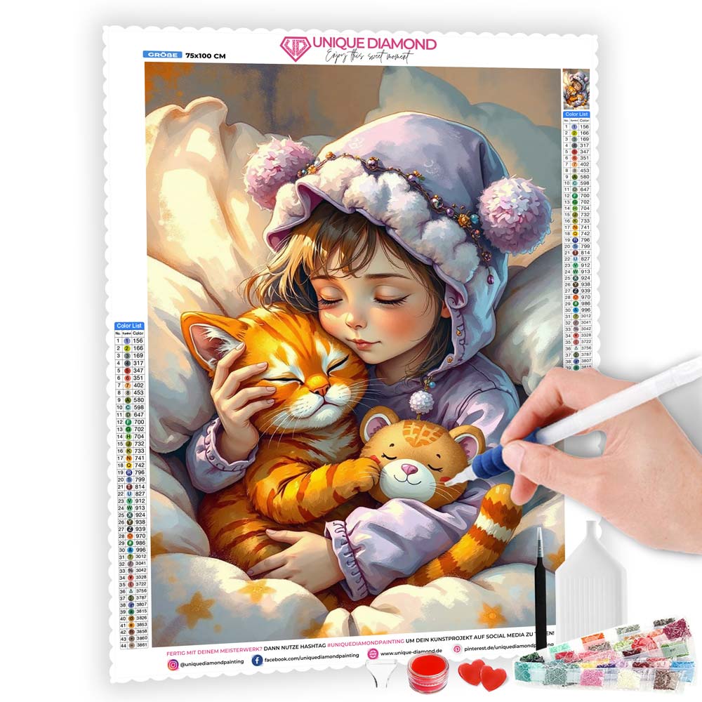 5D Diamond Painting AB Effekt – Traumhafte Geborgenheit, Unique-Diamond
