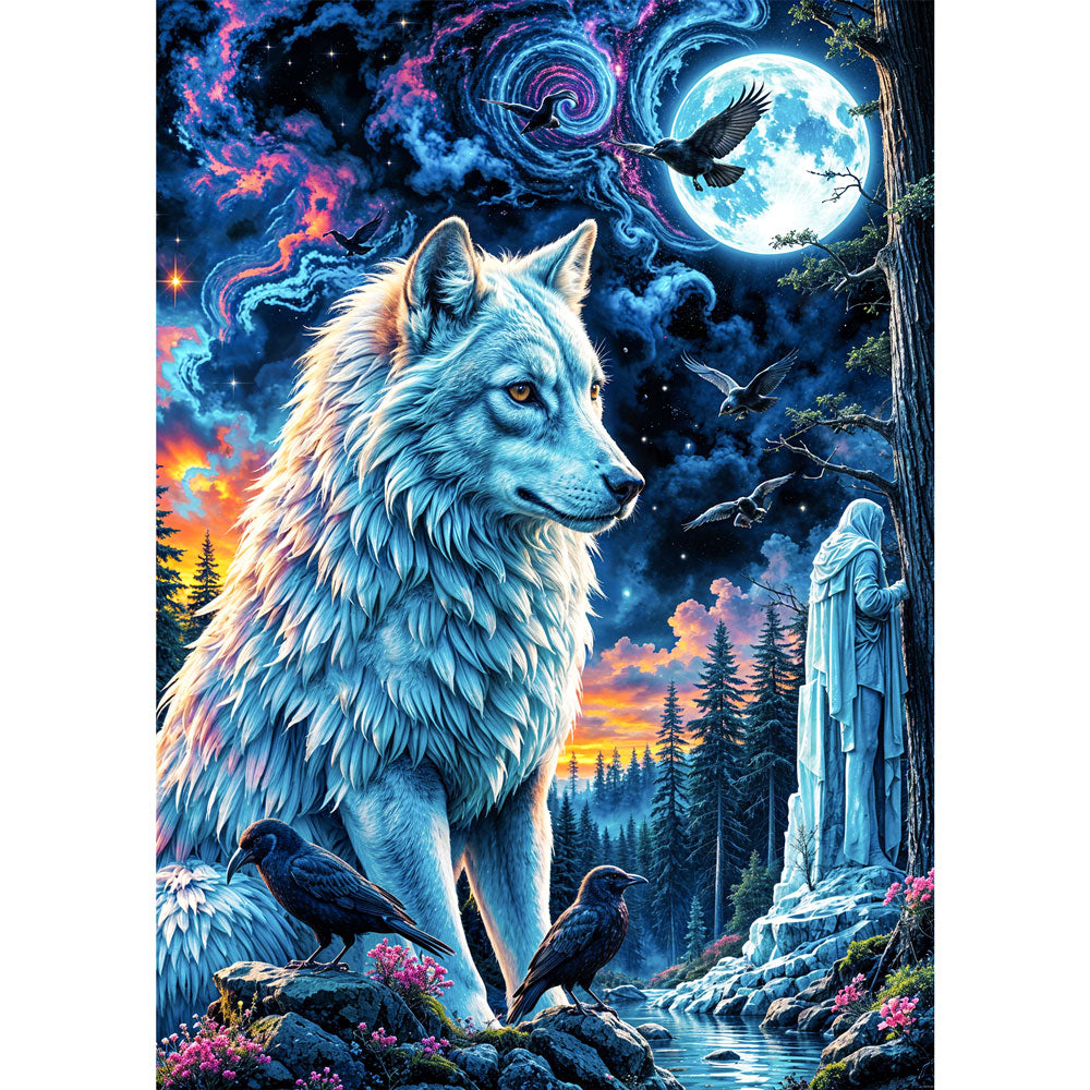 5D Diamond Painting AB Effekt – Wächter der Nacht, Unique-Diamond