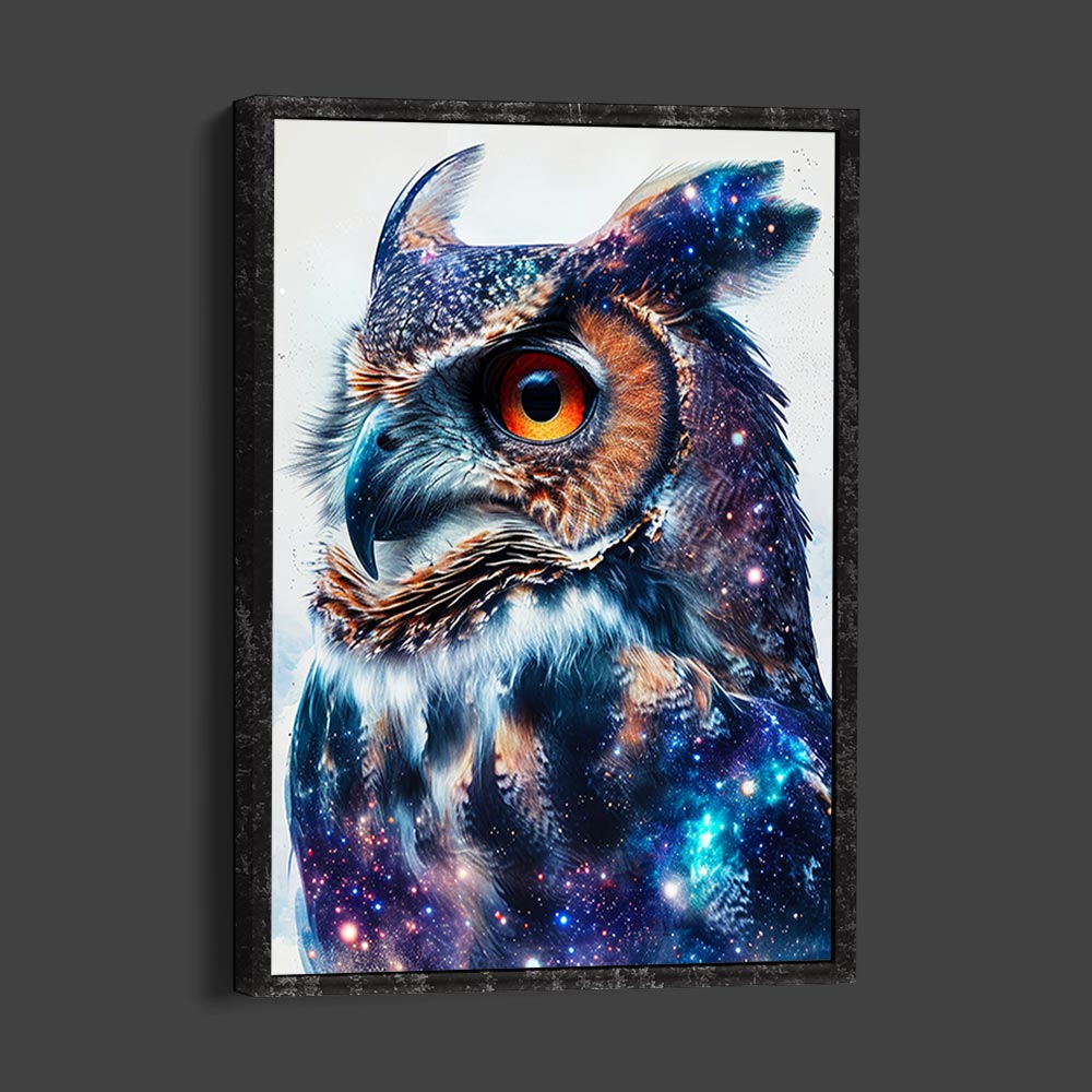 5D Diamond Painting AB Steine Starry Sky Owl, Unique-Diamond