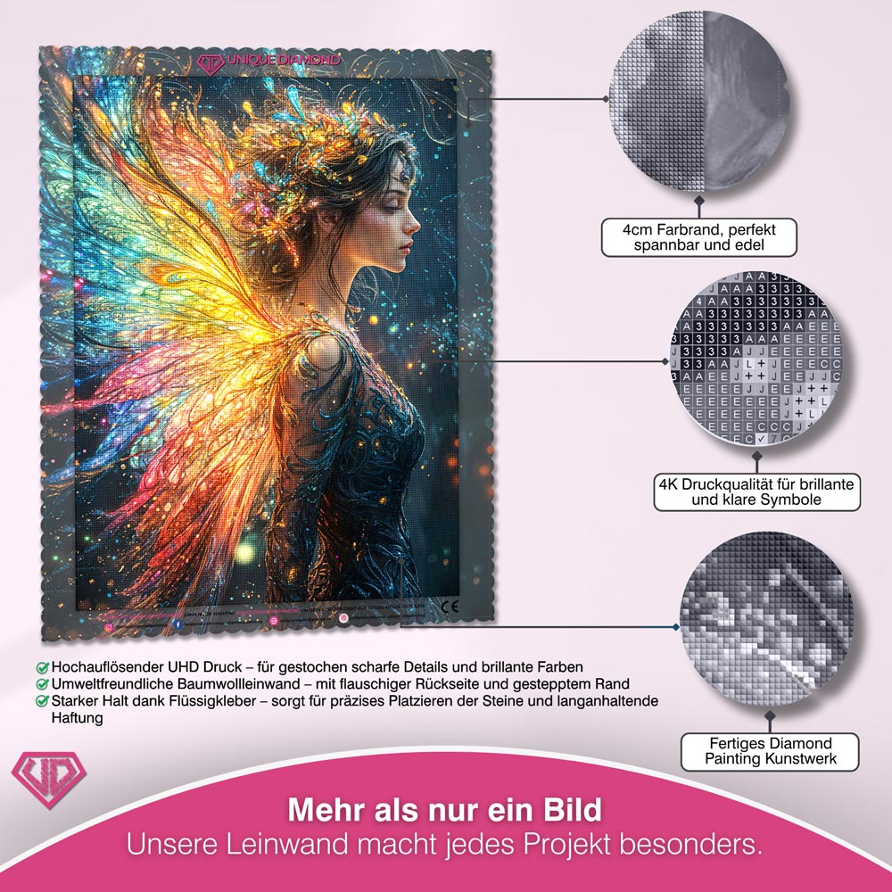 5D Diamond Painting – Leuchtende Elfenpracht Unique-Diamond