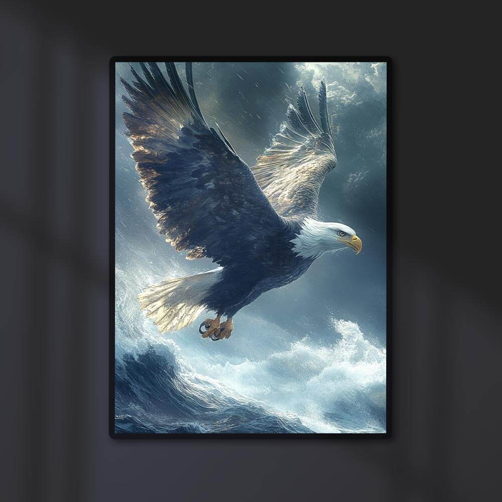5D Diamond Painting AB Steine - Mächtiger Seeadler, Unique-Diamond
