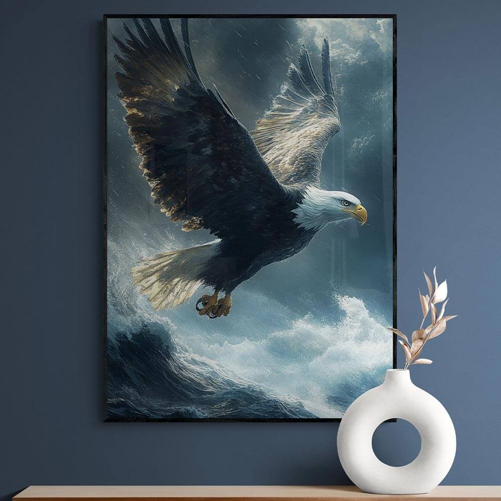 5D Diamond Painting AB Steine - Mächtiger Seeadler, Unique-Diamond