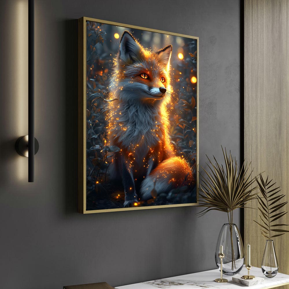 5D Diamond Painting AB Steine - Mystischer Glanzfuchs, Unique-Diamond
