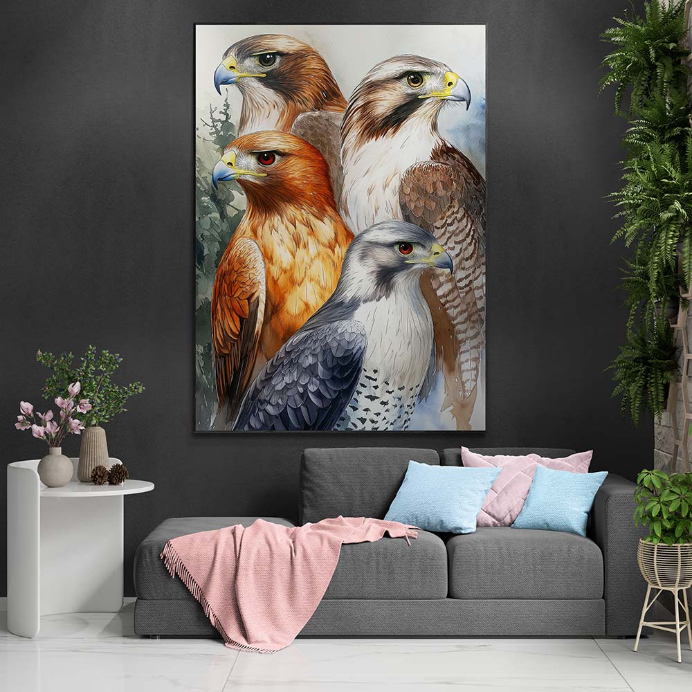 5D Diamond Painting AB Steine - Stolze Falken, Unique-Diamond