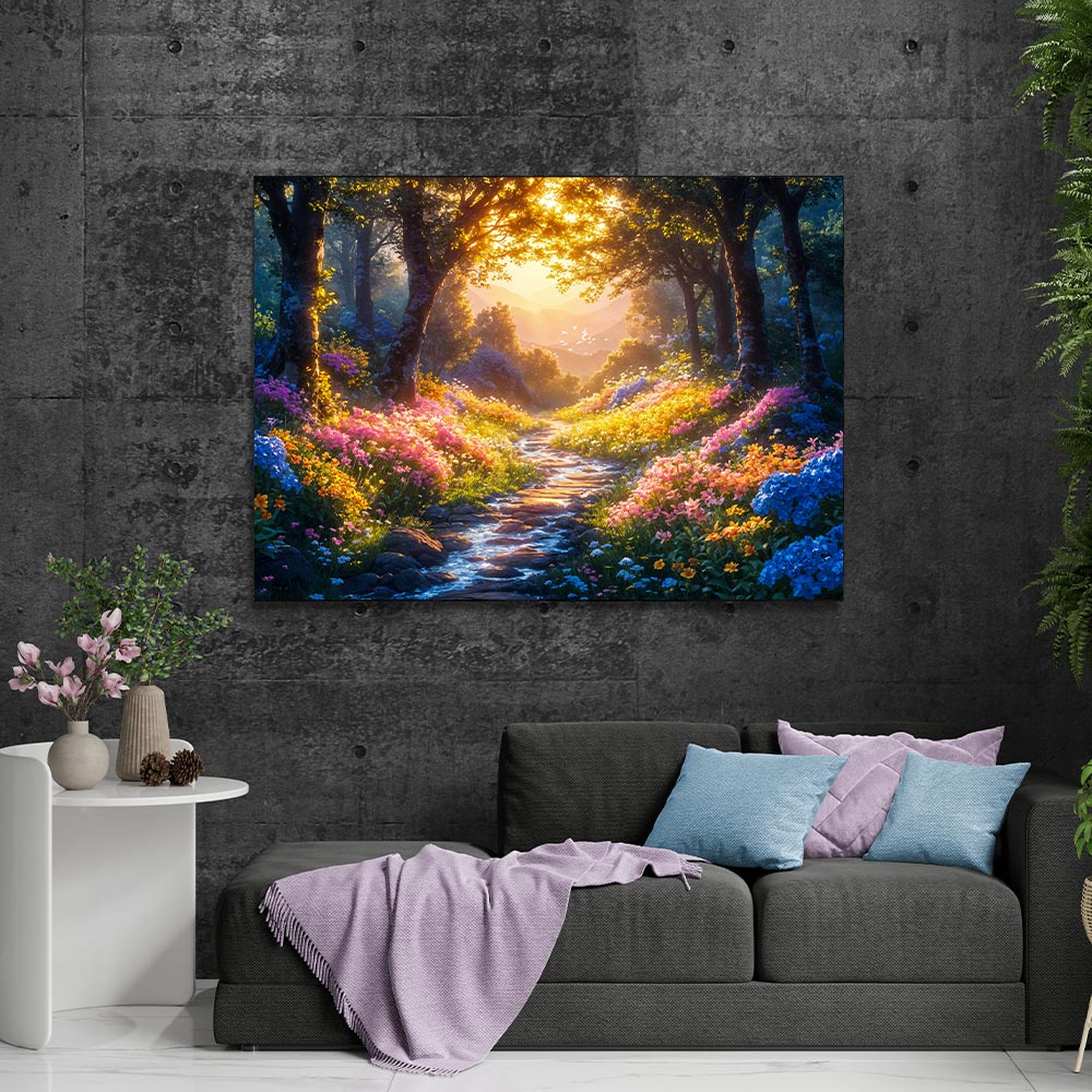 5D Diamond Painting AB Steine - Verzauberter Waldpfad, Unique-Diamond