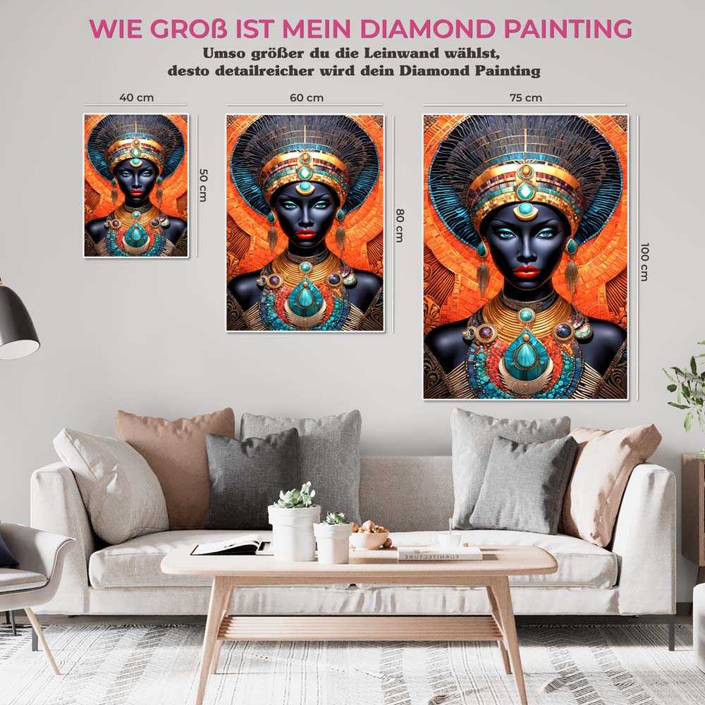 5D Diamond Painting AB Steine African Woman, Unique-Diamond