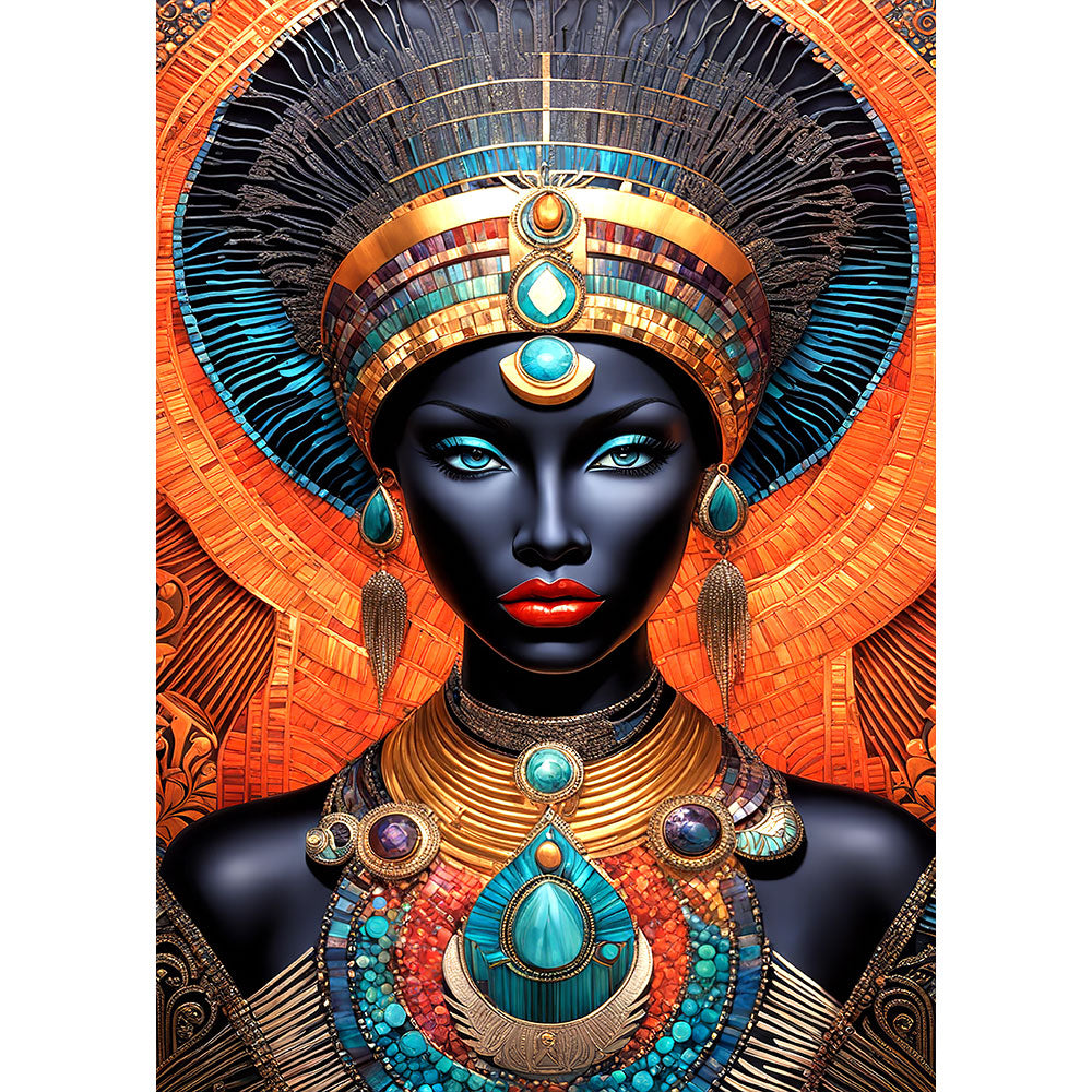 5D Diamond Painting AB Steine African Woman, Unique-Diamond