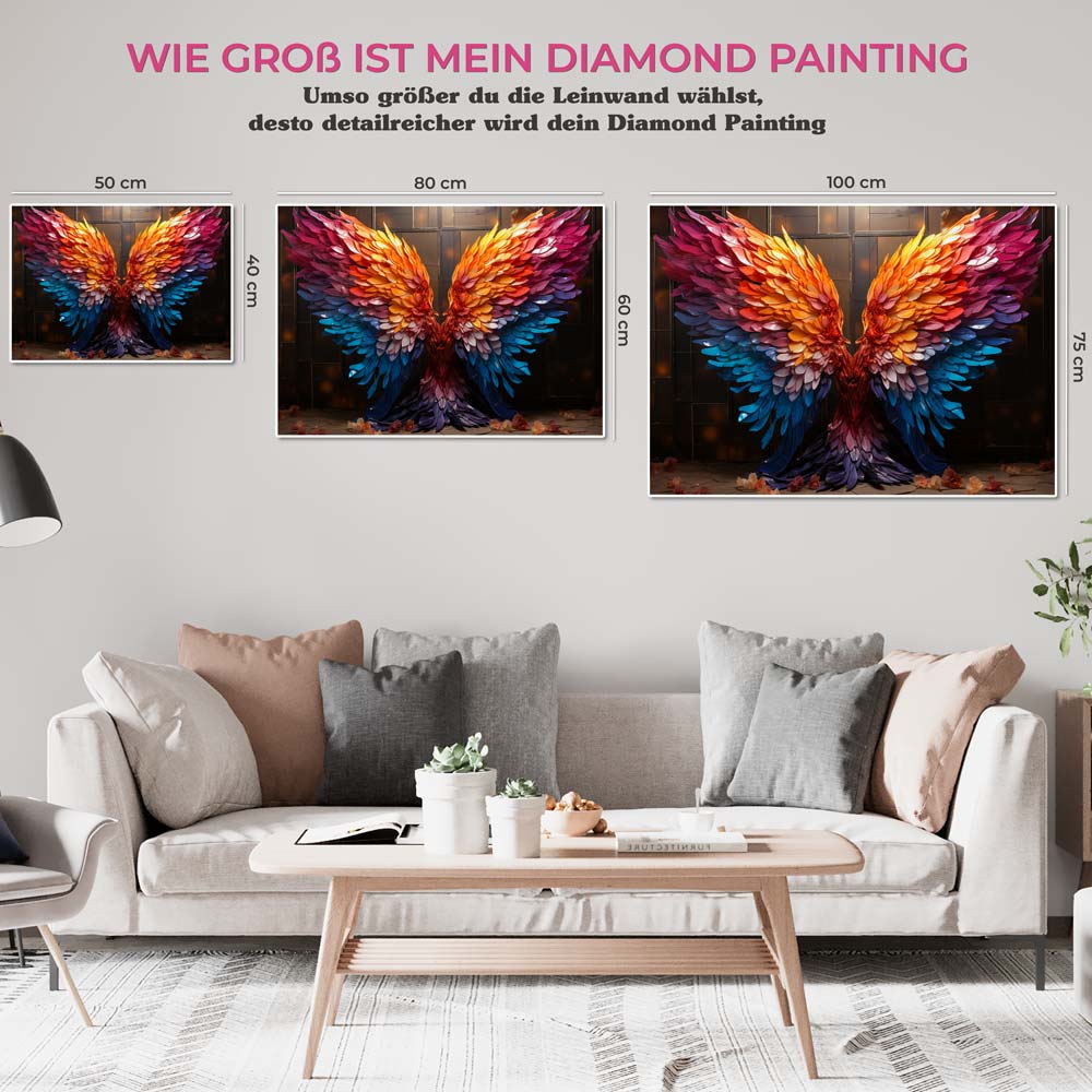 5D Diamond Painting AB Steine Angel Wings, Unique-Diamond