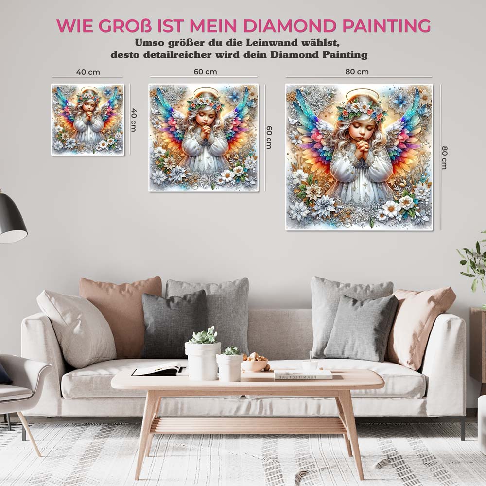 5D Diamond Painting AB Steine Angel, Unique-Diamond