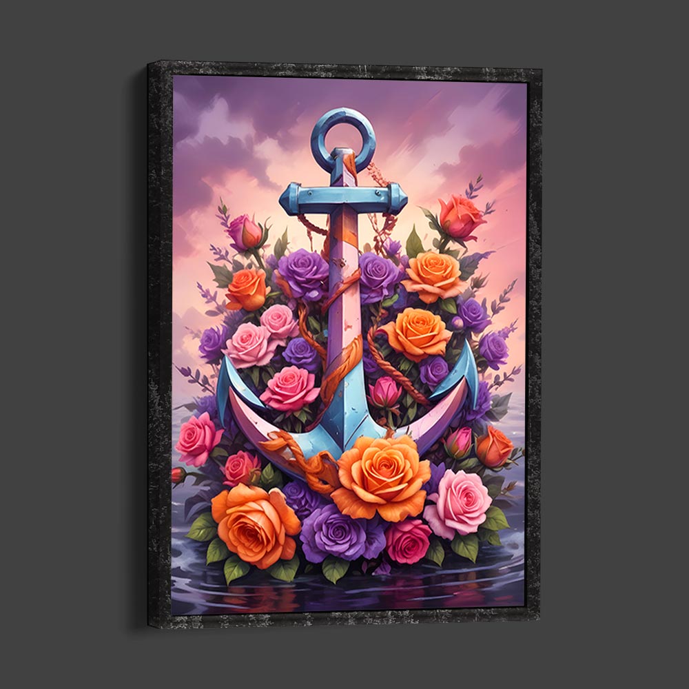 5D Diamond Painting AB Steine Anker mit 100 Farben, Unique-Diamond