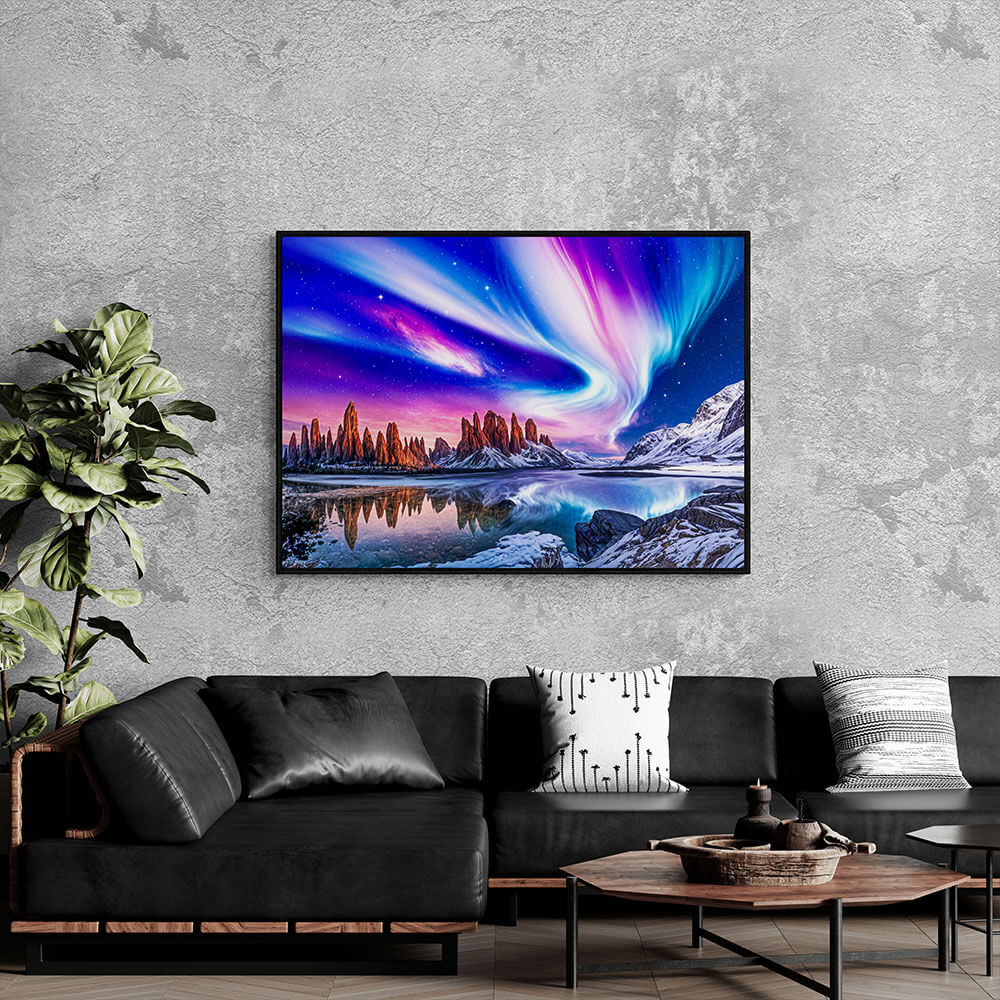 5D Diamond Painting AB Steine Aurora mit 100 Farben, Unique-Diamond