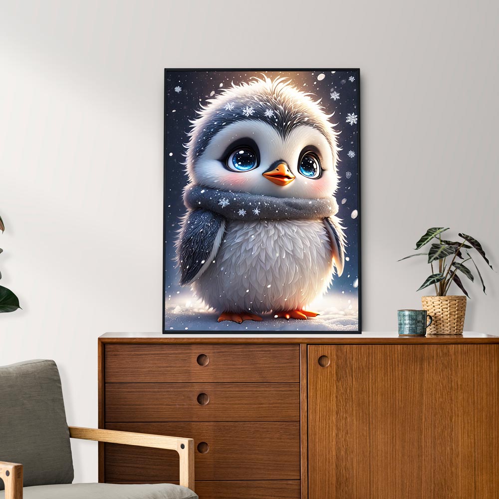 5D Diamond Painting AB Steine Baby Penguin, Unique-Diamond